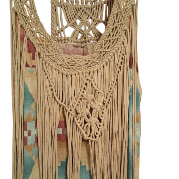 Ralph Lauren Denim & Supply Co RARE Fringed Boho Hippie Maxi Dress Ladies MEDIUM - Picture 4 of 5